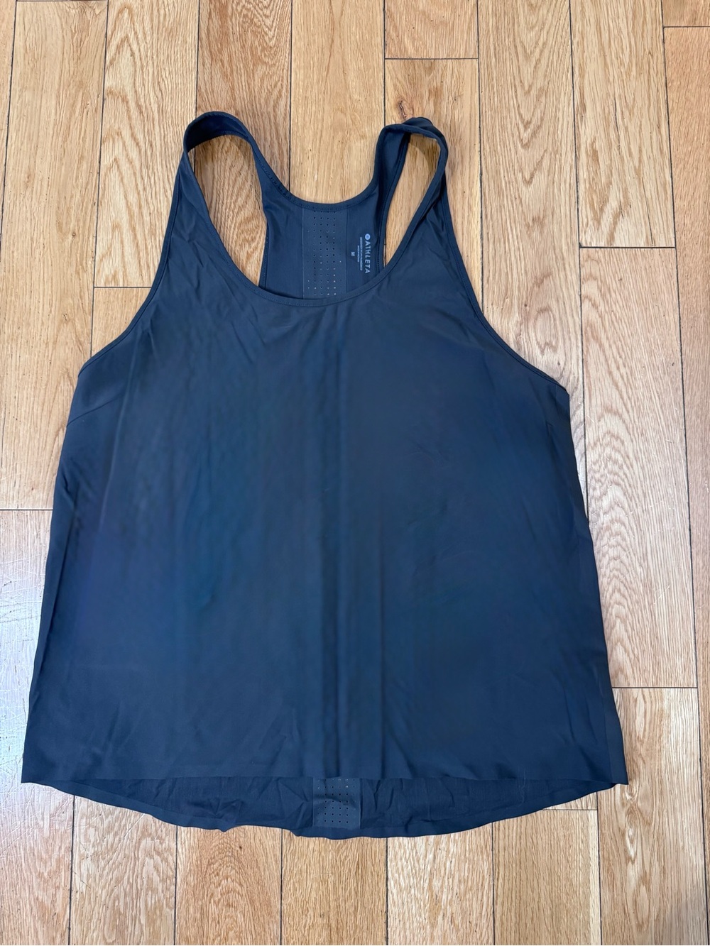 Athleta Perforated Racerback Tank Top Dark Gray
